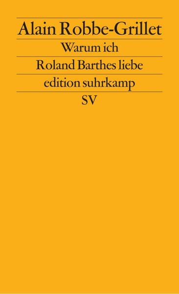 Produktbild: Warum ich Roland Barthes liebe