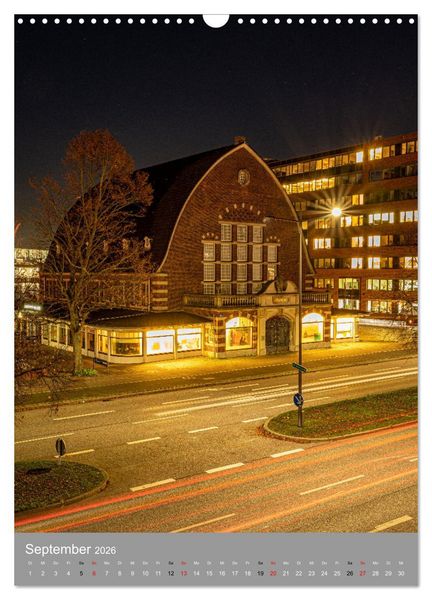 Produktbild: Kiel im Dunkeln. (Wandkalender 2026 DIN A3 hoch), CALVENDO Monatskalender