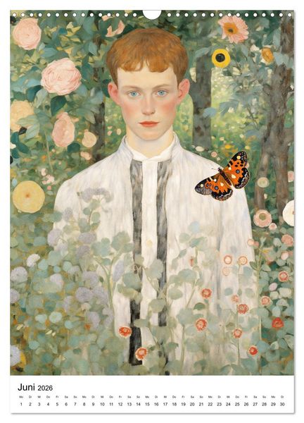 Produktbild: K&uuml;nstliche Impressionen. Ein Jahr in Klimts Natur. (Wandkalender 2026 DIN A3 hoch), CALVENDO Monatskalender