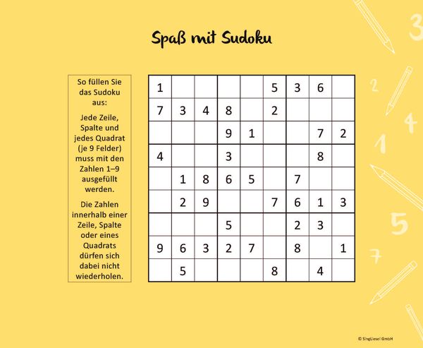 Einfache Sudokus für Senioren, die Spaß machen. Rätsel-Spaß, Beschäftigung und Gedächtnistraining für Senioren. Auch mit Demenz. Großdruck.