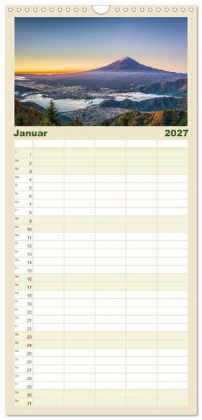 Produktbild: Familienplaner 2027 - Japan - Im Land der aufgehenden Sonne. mit 5 Spalten (Wandkalender, 21 x 45 cm) CALVENDO