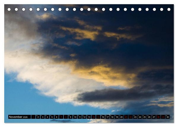 Produktbild: Faszination Wolken (Tischkalender 2026 DIN A5 quer), CALVENDO Monatskalender