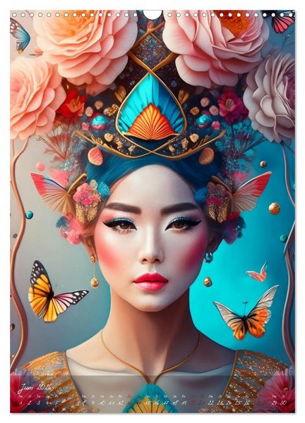 Produktbild: Mystische Frauen - G&ouml;ttinnen der Metamorphose (Wandkalender 2026 DIN A3 hoch), CALVENDO Monatskalender