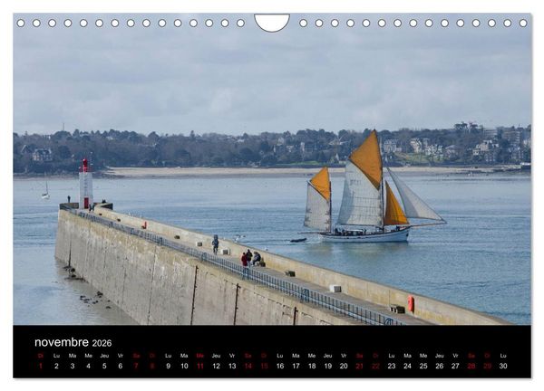 Produktbild: Saint-Malo au fil des mois (Calendrier mural 2026 DIN A4 vertical), CALVENDO calendrier mensuel