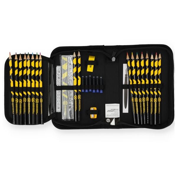 Produktbild: BVB Borussia Dortmund 09 - aufklappbares Etui mit BVB-Logo - bef&uuml;llt