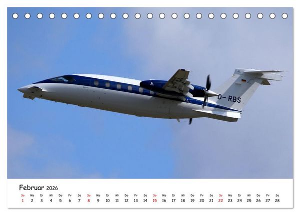 Produktbild: Flugzeuge am blauen Himmel (Tischkalender 2026 DIN A5 quer), CALVENDO Monatskalender