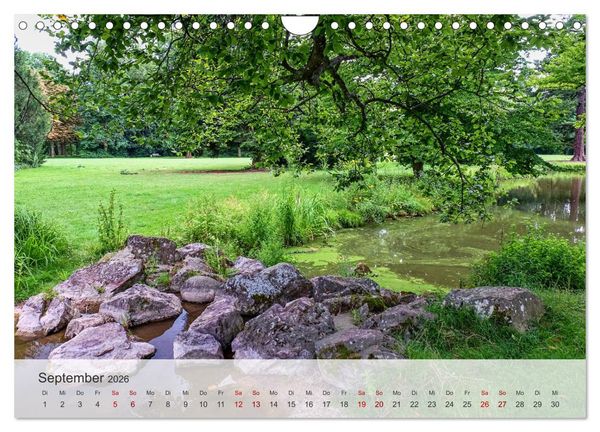 Produktbild: Schloss Favorite &ndash; Ein Park im Wandel der Jahreszeiten (Wandkalender 2026 DIN A4 quer), CALVENDO Monatskalender