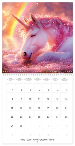 Produktbild: Unicorn Whispers - Tales of Glitter and Grace (Wall Calendar 2026 12 &times; 12 Inch) CALVENDO 12 Month Wall Calendar
