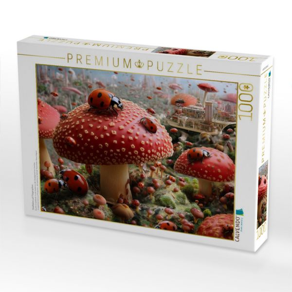 Produktbild: CALVENDO Puzzle Stadtleben auf Fliegenpilzen | 1000 Teile Lege-Gr&ouml;&szlig;e 64x48cm Foto-Puzzle f&uuml;r gl&uuml;ckliche Stunden