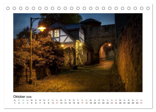 Produktbild: Marburg an der Lahn - ein Jahr in Bildern (Tischkalender 2026 DIN A5 quer), CALVENDO Monatskalender