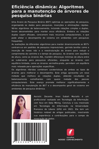 Produktbild: Efici&ecirc;ncia din&acirc;mica: Algoritmos para a manuten&ccedil;&atilde;o de &aacute;rvores de pesquisa bin&aacute;rias