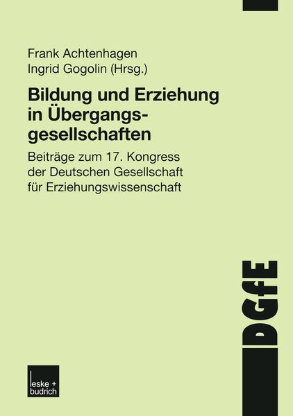 Produktbild: Bildung und Erziehung in &Uuml;bergangsgesellschaften