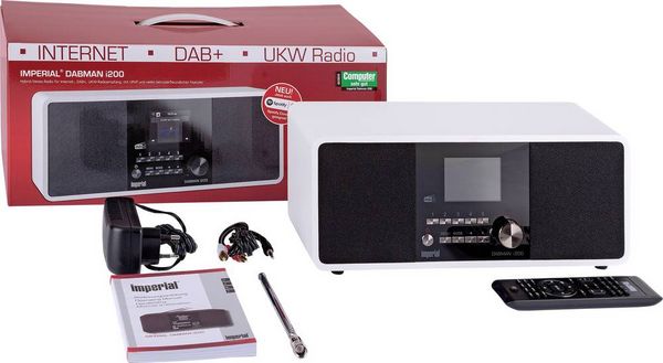 Produktbild: Imperial Dabman i200 Internet Tischradio DAB+, UKW, Internet AUX, USB, Internetradio Wei&szlig;
