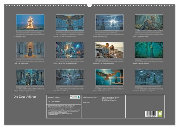 Produktbild: Die Zeus-Aff&auml;ren (Wandkalender 2027 DIN A2 quer), CALVENDO Monatskalender