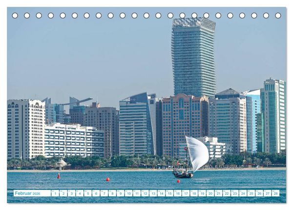 Produktbild: Atemraubendes Abu Dhabi - Idylle am Persischen Golf (Tischkalender 2026 DIN A5 quer), CALVENDO Monatskalender