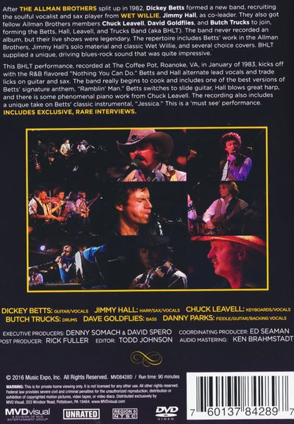 Produktbild: Dickey Betts/Jimmy Hall/Chuck Leavell/Butch Trucks - Live At The Coffee Pot 1983