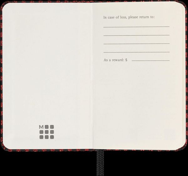 Produktbild: Moleskine Shine Notizbuch, XS, Blanko, rot