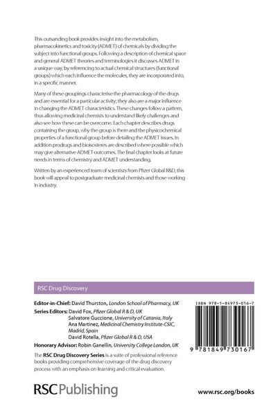 Produktbild: Metabolism, Pharmacokinetics and Toxicity of Functional Groups