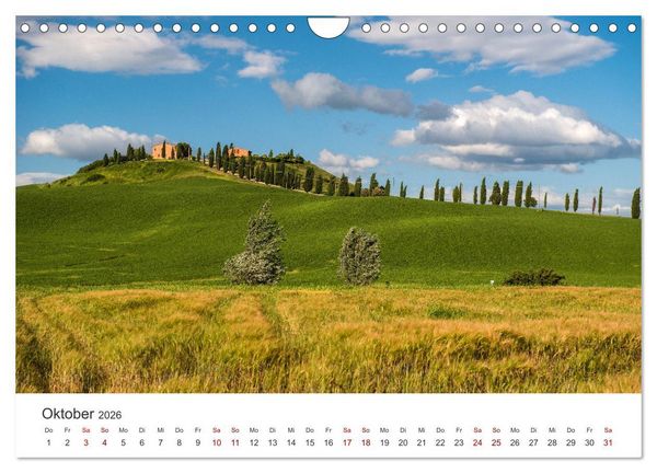 Produktbild: Gr&uuml;ne Farbt&ouml;ne Toskana (Wandkalender 2026 DIN A4 quer), CALVENDO Monatskalender