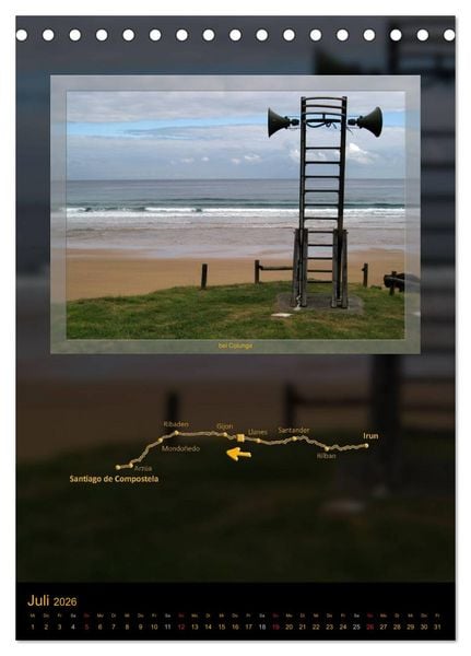 Produktbild: Camino del Norte (Tischkalender 2026 DIN A5 hoch), CALVENDO Monatskalender