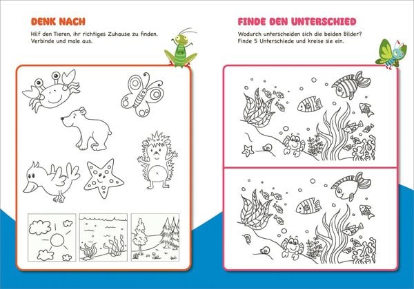 Produktbild: Malen und R&auml;tseln f&uuml;r Kindergartenkinder. Tiere