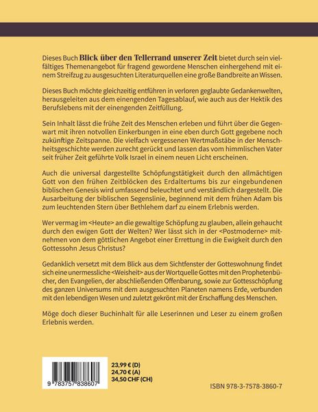 Produktbild: Blick &uuml;ber den Tellerrand unserer Zeit