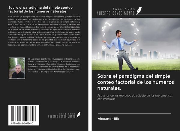 Produktbild: Sobre el paradigma del simple conteo factorial de los n&uacute;meros naturales.