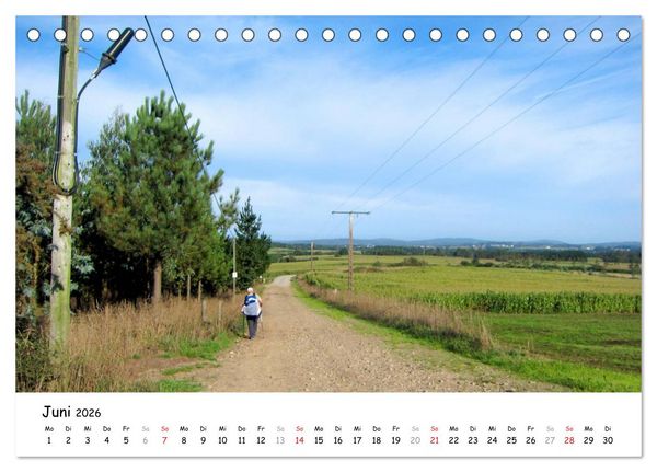 Produktbild: Jakobsweg - Camino Finisterre (Tischkalender 2026 DIN A5 quer), CALVENDO Monatskalender