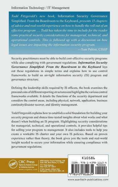 Produktbild: Information Security Governance Simplified