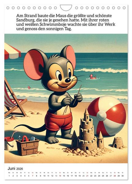 Produktbild: Die Maus - Mit Zw&ouml;lf munteren M&auml;usemomenten durchs Jahr (Wandkalender 2026 DIN A4 hoch), CALVENDO Monatskalender