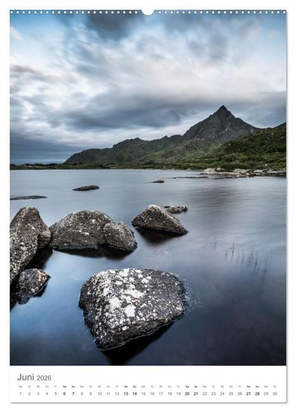 Produktbild: Die Lofoten &ndash; Landschaftsfotografien aus Nordnorwegen (hochwertiger Premium Wandkalender 2026 DIN A2 hoch), Kunstdruck in Hochglanz