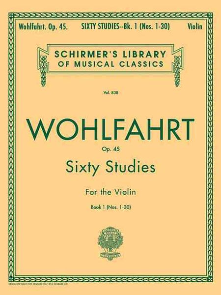 Produktbild: Wohlfahrt - 60 Studies, Op. 45 - Book 1