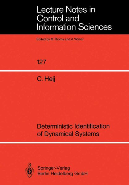 Produktbild: Deterministic Identification of Dynamical Systems
