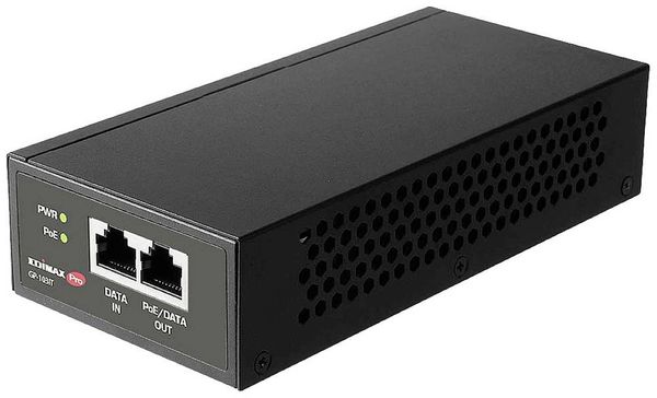 EDIMAX GP-103IT PoE Injektor 1000MBit/s IEEE802.3af (15.4 W), IEEE802.3at (30 W), IEEE 802.3bt