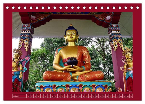 Produktbild: Buddhas & Bhodisattvas (Tischkalender 2026 DIN A5 quer), CALVENDO Monatskalender
