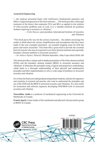 Produktbild: Finite Element and Boundary Methods in Structural Acoustics and Vibration