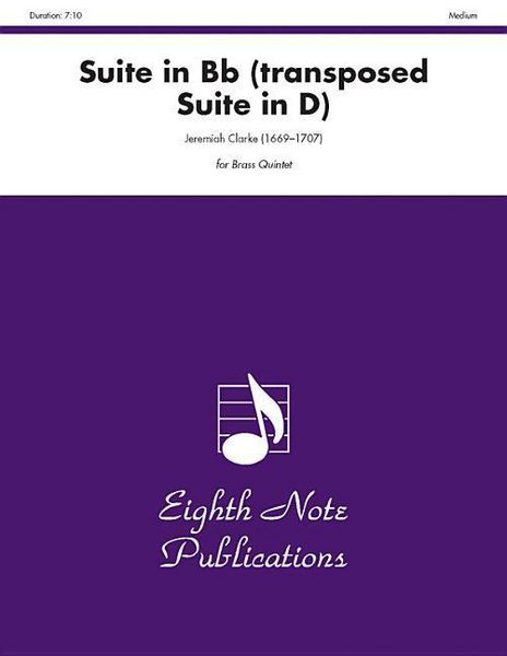 Produktbild: Clarke, J: Suite in B-Flat (Transposed Suite in D)