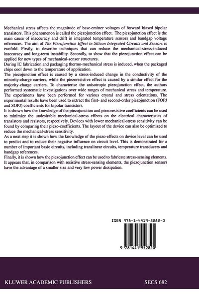 Produktbild: The Piezojunction Effect in Silicon Integrated Circuits and Sensors