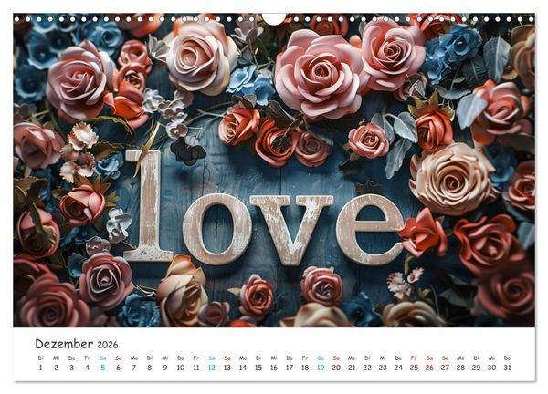 Produktbild: Die Melodie der Liebe (Wandkalender 2026 DIN A3 quer), CALVENDO Monatskalender