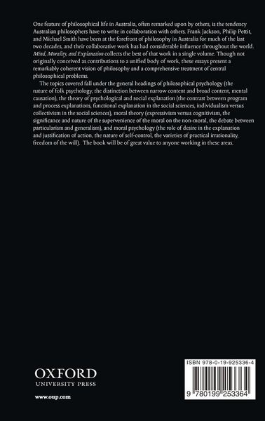 Produktbild: Mind, Morality, and Explanation