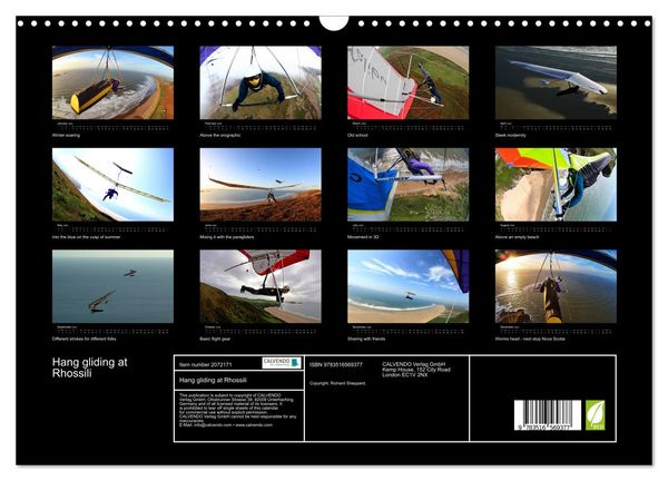 Produktbild: Hang gliding at Rhossili (Wall Calendar 2026 DIN A3 landscape), CALVENDO 12 Month Wall Calendar