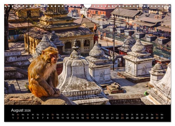 Produktbild: Nepal - In den Stra&szlig;en von Kathmandu (Wandkalender 2026 DIN A3 quer), CALVENDO Monatskalender