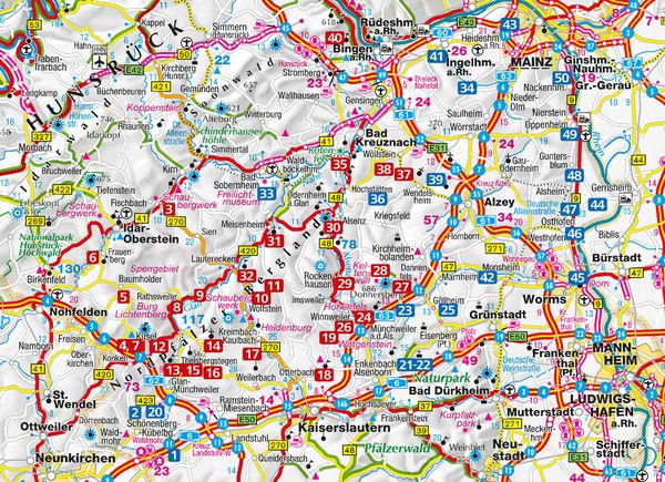 Produktbild: KOMPASS Wanderf&uuml;hrer Nordpf&auml;lzer Bergland, Rheinhessen, 50 Touren mit Extra-Tourenkarte