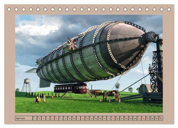 Produktbild: Steampunk Ferien (Tischkalender 2026 DIN A5 quer), CALVENDO Monatskalender