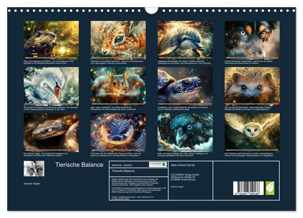 Produktbild: Tierische Balance (Wandkalender 2026 DIN A3 quer), CALVENDO Monatskalender