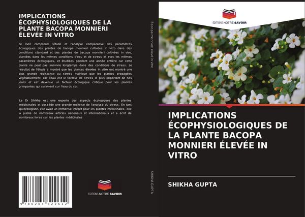 Produktbild: Implications &Eacute;cophysiologiques De La Plante Bacopa Monnieri &Eacute;lev&eacute;e in Vitro