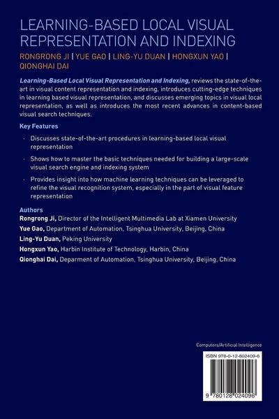 Produktbild: Learning-Based Local Visual Representation and Indexing