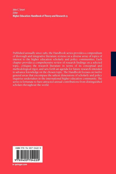 Produktbild: Higher Education: Handbook of Theory and Research