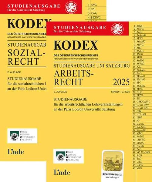 Produktbild: KODEX-Paket Studienausgabe Arbeits- und Sozialrecht Salzburg 2025