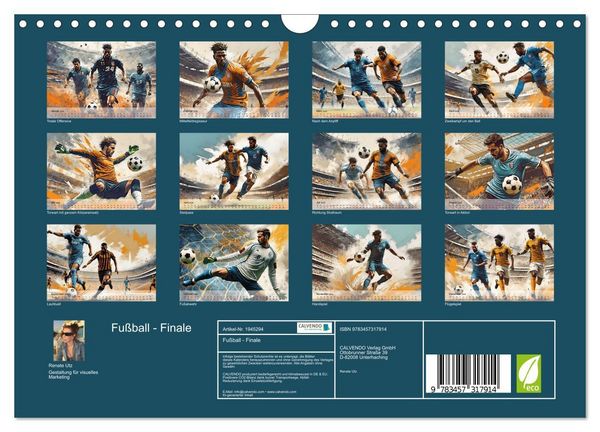 Produktbild: Fu&szlig;ball - Finale (Wandkalender 2026 DIN A4 quer), CALVENDO Monatskalender